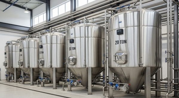 Crude Pomace Oil Tanks in the Komoliva factory Adana Turkiye